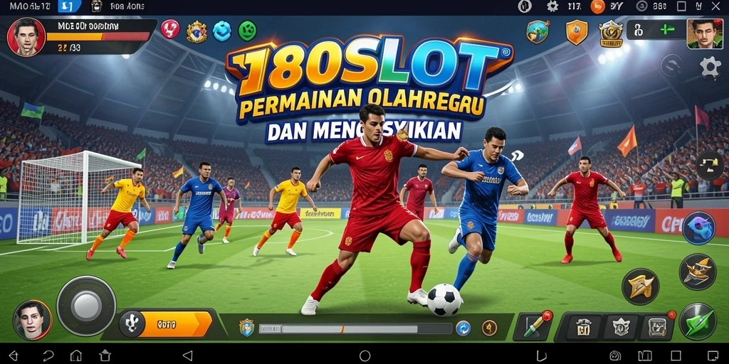 Screenshot gameplay 180SLOT menampilkan pertandingan olahraga yang menegangkan.