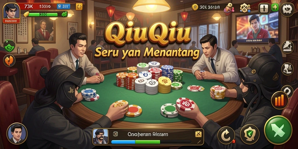 Tampilan seru gameplay QiuQiu dalam 73K.