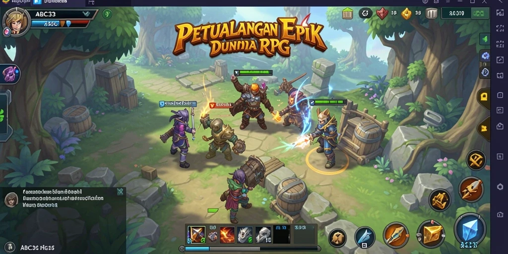 Tampilan menarik dari gameplay RPG ABC33 yang penuh aksi.