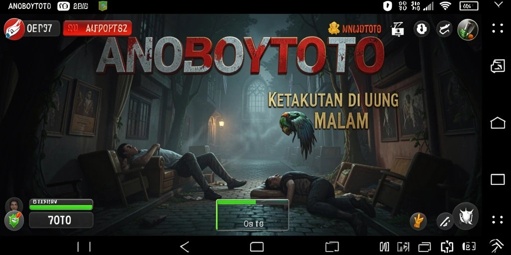 Screenshot gameplay ANOBOYTOTO menampilkan momen menegangkan yang mencekam.
