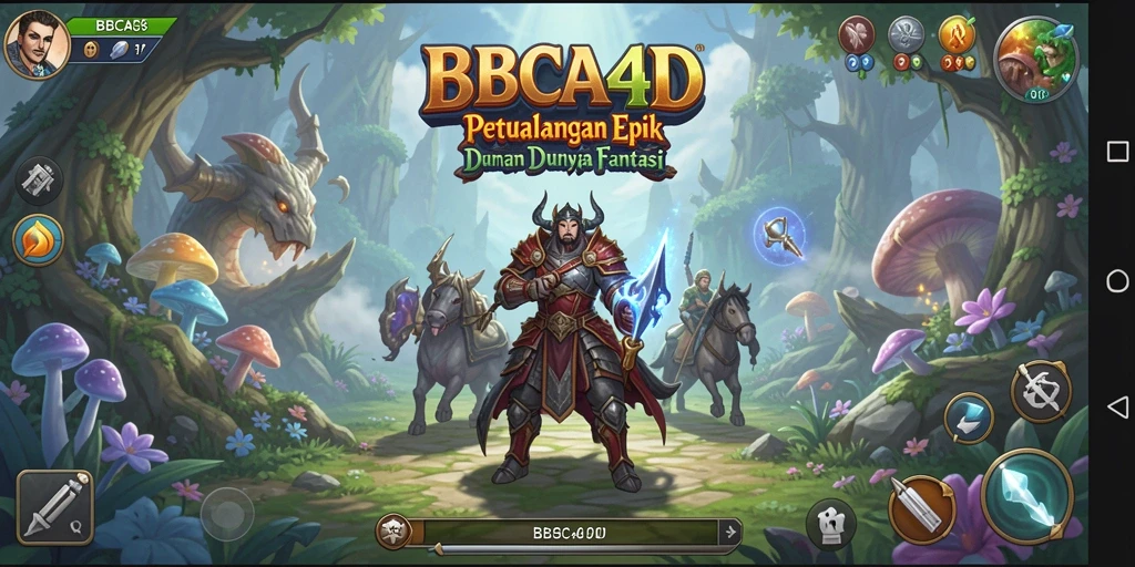 Screenshot gameplay BBCA4D menampilkan pertempuran epik dan dunia yang menakjubkan.