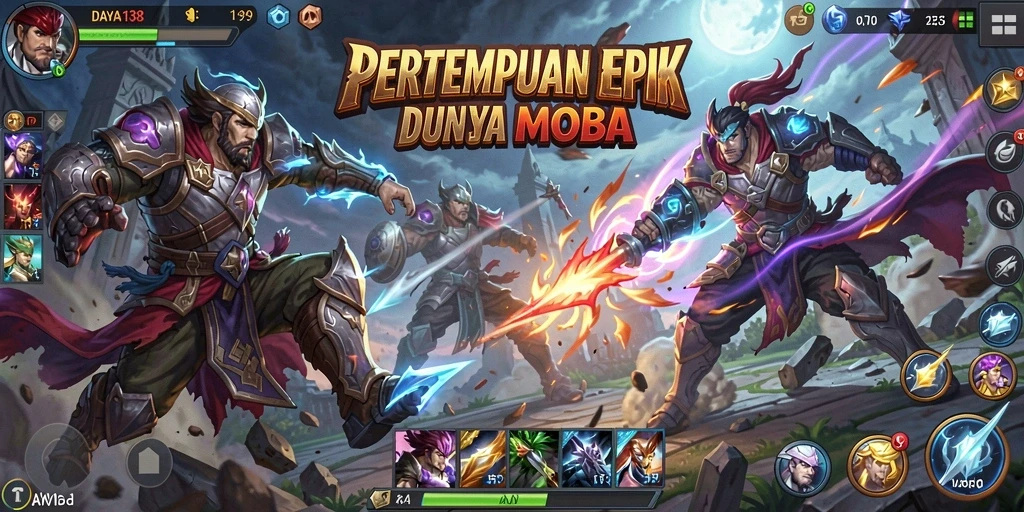 Tampilan gameplay seru dari DAYA138 di arena MOBA.