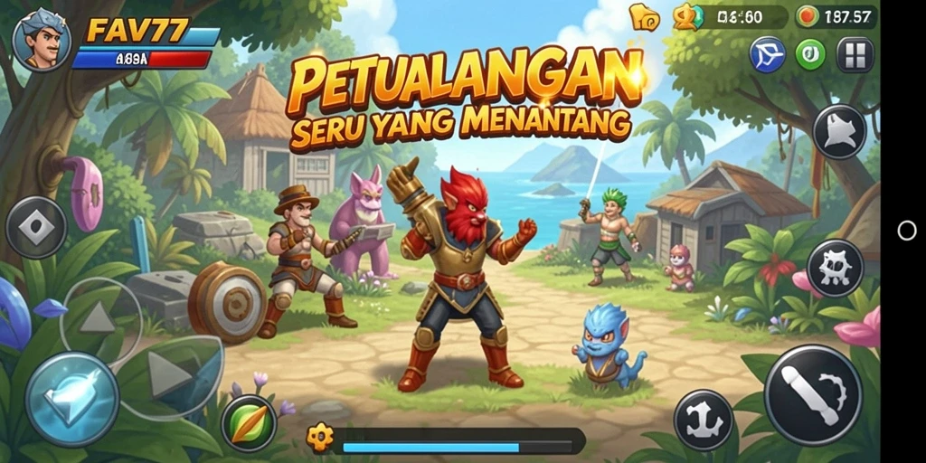 Tangkapan layar FAV77 menampilkan aksi seru dalam dunia petualangan.