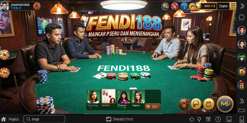 Tampilan gameplay Poker yang seru dan interaktif di FENDI188.