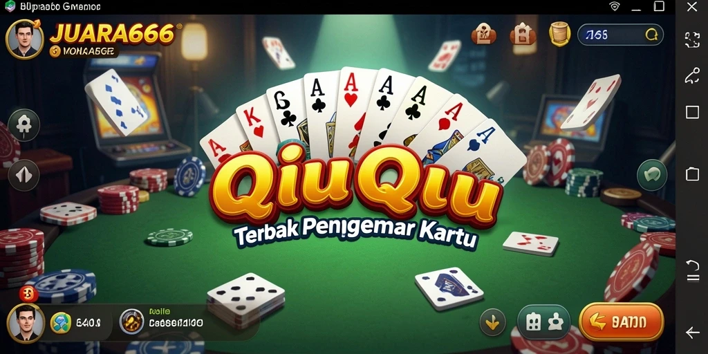 Screenshot gameplay JUARA666 menampilkan suasana seru saat bermain QiuQiu.