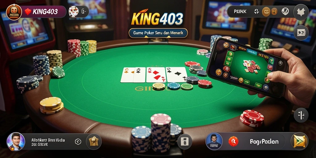 Tampilan menarik dari gameplay poker di KING403 yang penuh aksi.