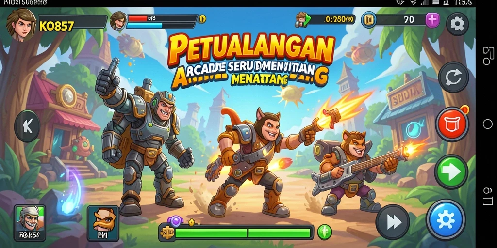 Tangkapan layar menunjukkan aksi seru di gameplay KO857.