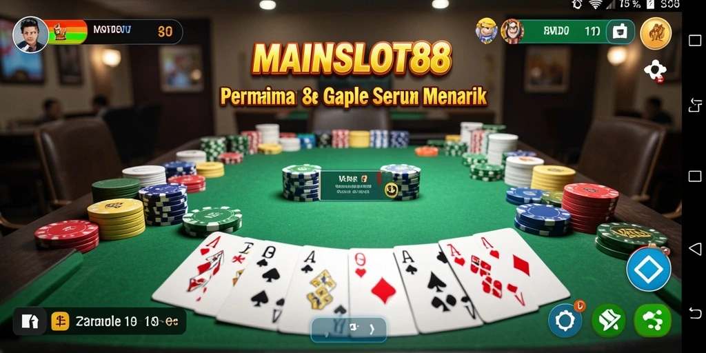 Tampilan screenshot MAINSLOT88 menampilkan pemain sedang asyik bermain Gaple.