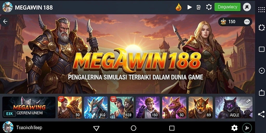 Tampilan gameplay menarik dari MEGAWIN188 yang penuh warna.