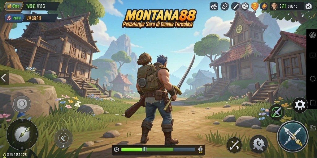 Tampilan gameplay <strong>MONTANA88</strong> di dunia terbuka yang memukau.