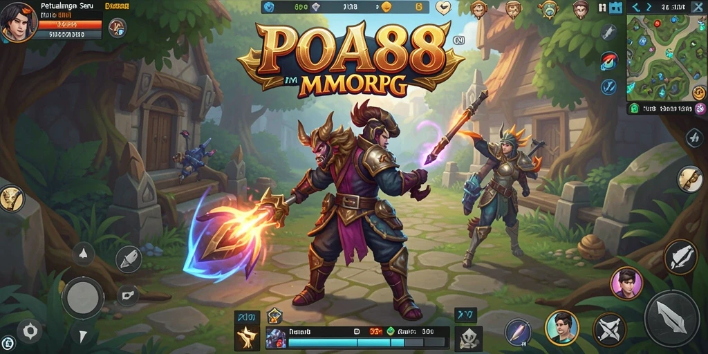 Tampilan screenshot POA88 menampilkan aksi seru dalam gameplay MMORPG.