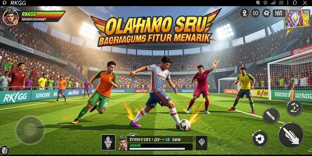 Menampilkan momen seru dalam gameplay olahraga RKGG.