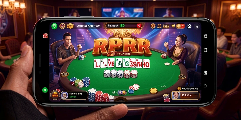 Gameplay menarik dalam aplikasi Live Casino RPRR dengan dealer langsung.