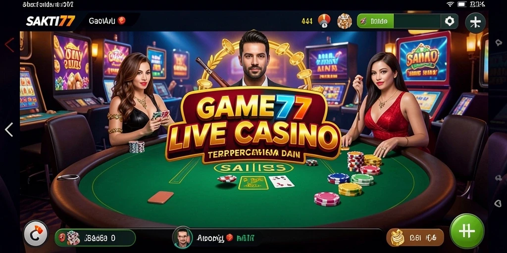 Tampilan utama SAKTI77 yang menampilkan permainan Live Casino seru.
