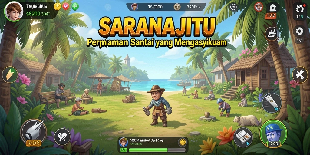 Tangkapan layar dari gameplay SARANAJITU yang menarik dan ceria.