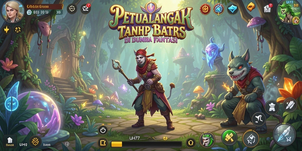 Gameplay UH77 menampilkan petualangan epik di dunia yang penuh warna.