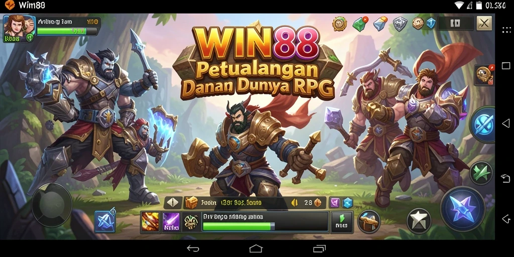 Tangkapan layar dari gameplay RPG yang mendebarkan di WIN88.