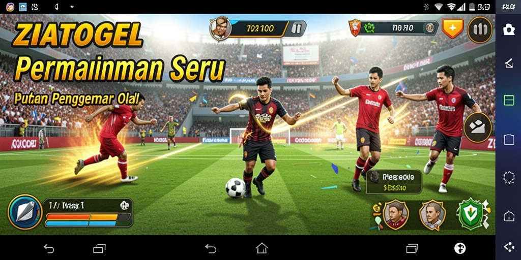 Tampilan gameplay seru ZIATOGEL yang penuh aksi olahraga.